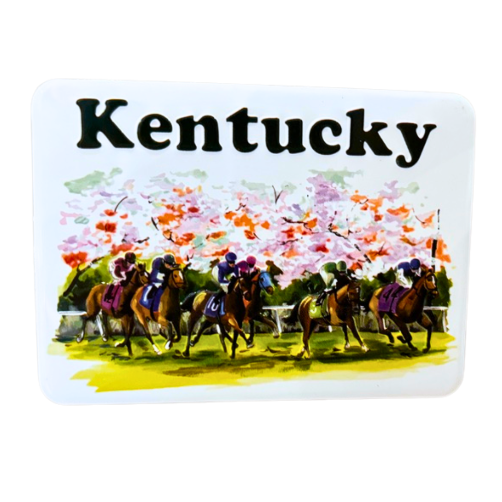 Kentucky Racehorses Metal Magnet