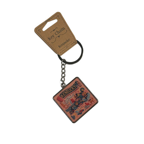 KY Graphic Map Keychain