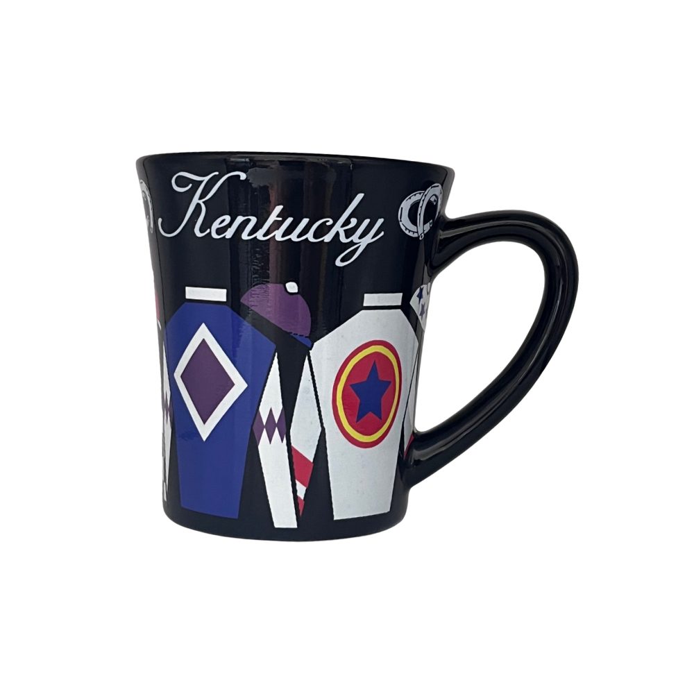 882-3211 _ KY 16oz Black Silk Jockey Mug