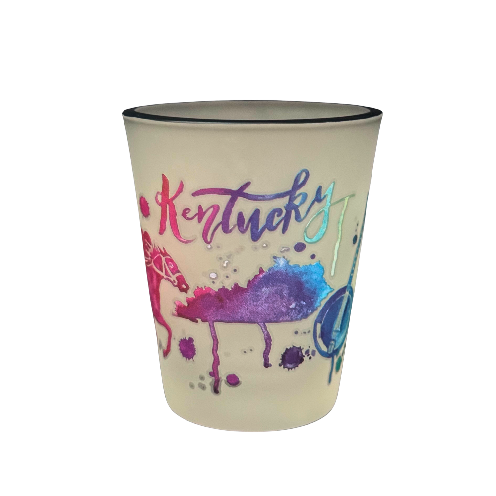 Kentucky Watercolor Shot Glass