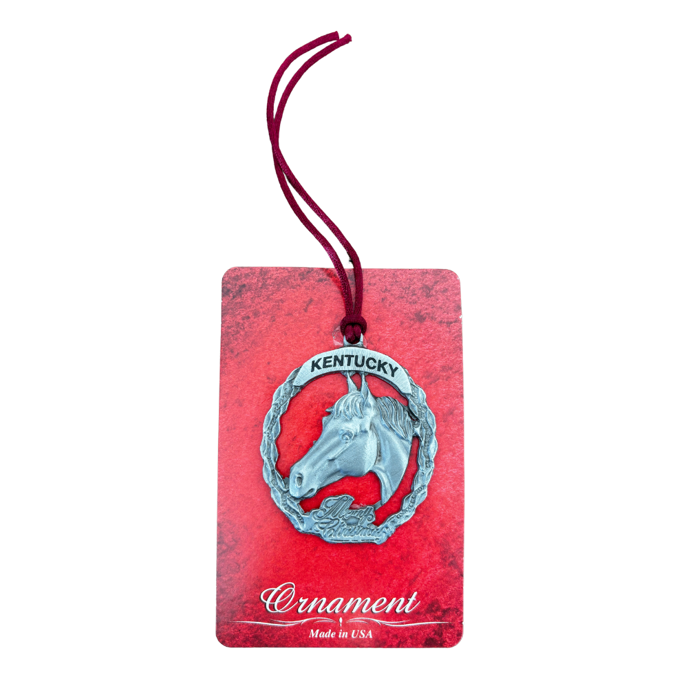 Kentucky Horse Merry Christmas Metal Ornament