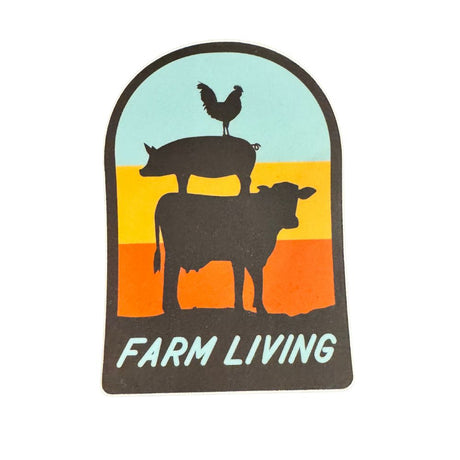 Farm Living Stacked Sticker