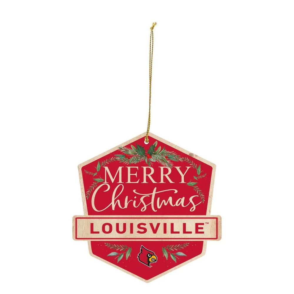 Louisville Cardinals Christmas Plaque Ornament