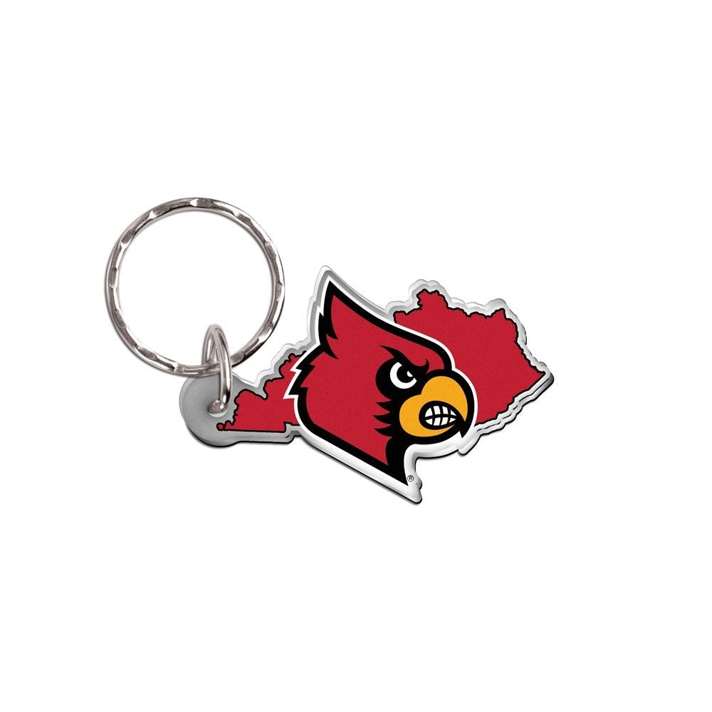 Louisville Cardinals State Keychain