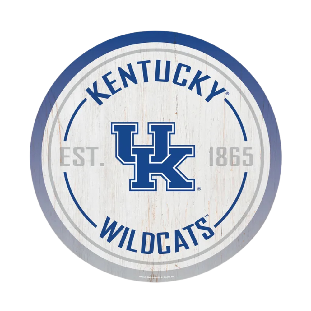 Kentucky Wildcats Est. 1865 Round Sign