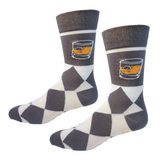Bourbon Whiskey on the Rocks Argyle Socks