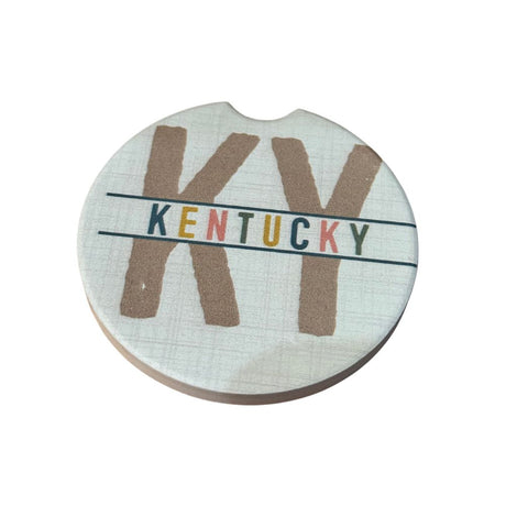 KY Initials Car Coaster