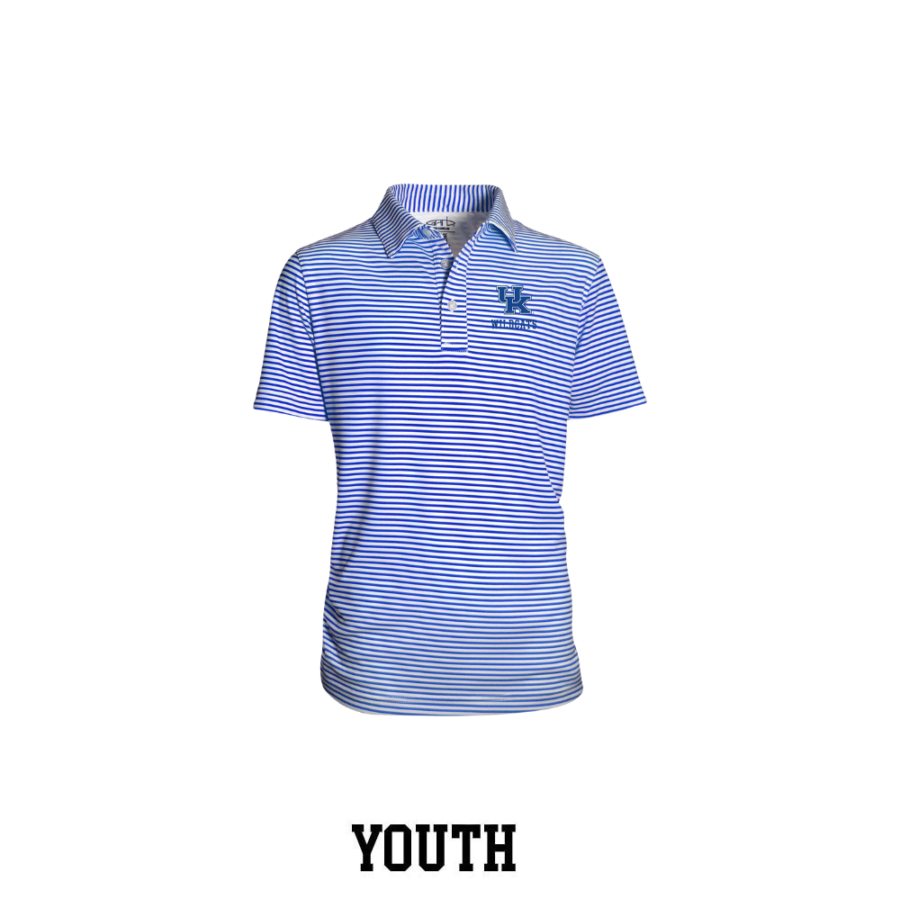 Kentucky Wildcats Striped Youth Carson Polo