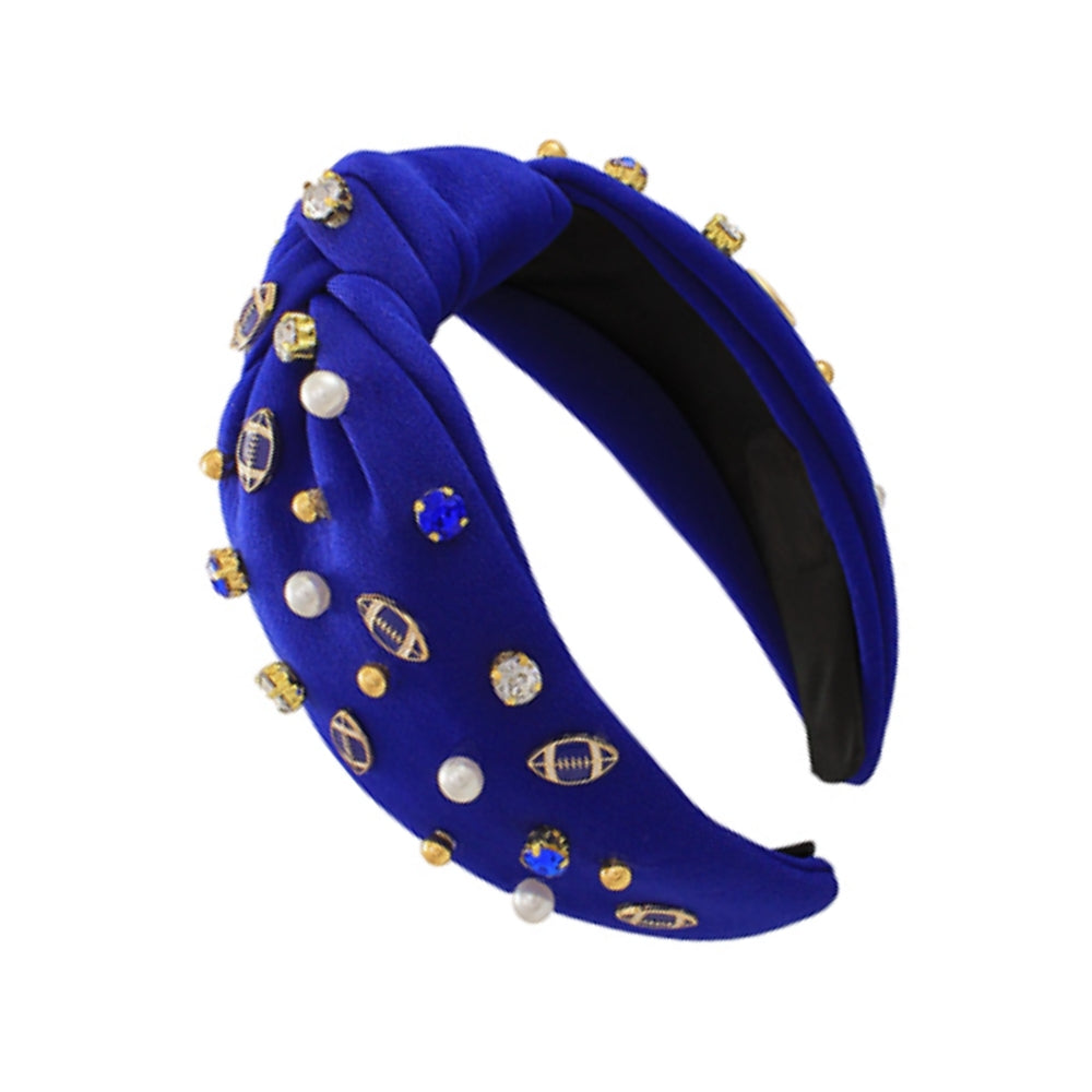 Royal Football Beaded Headband