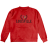 Louisville Cardinal Embroidered Pocket Crewneck