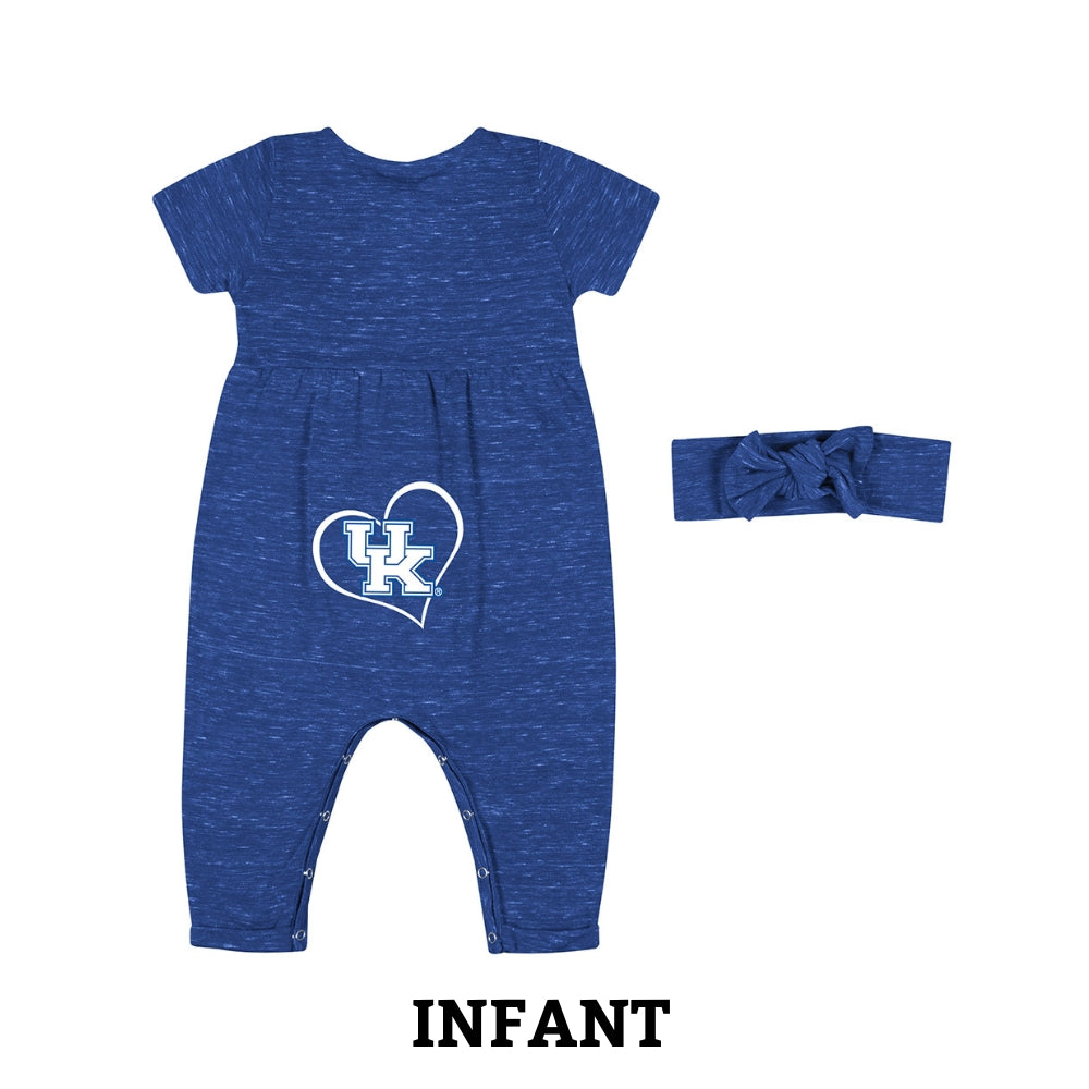 UK Interlock Heart Infant Fleet Romper