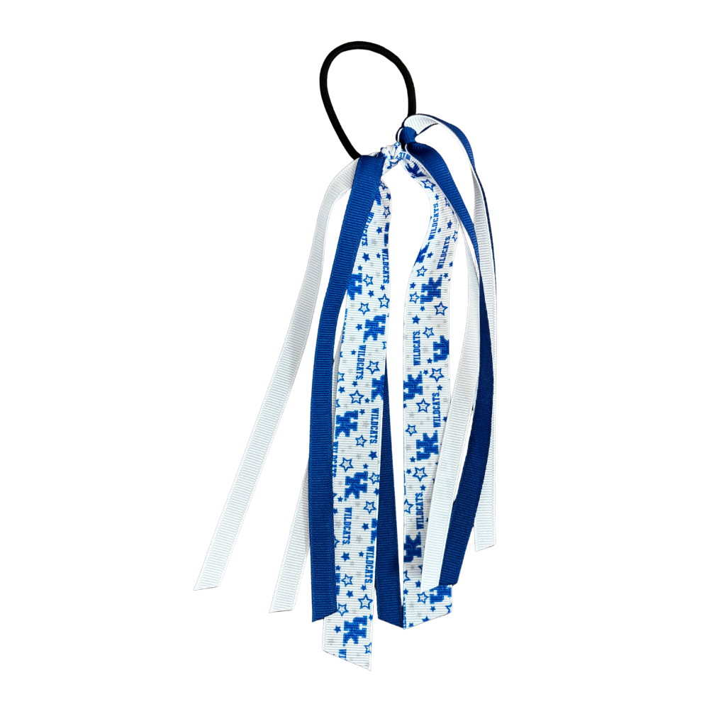 UK Wildcats Grosgrain Stream Pony Tail Elasitc