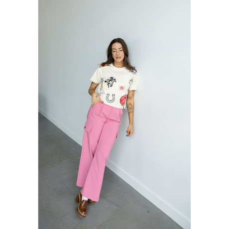 Kentucky Derby All Over Crop T-Shirt