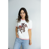 Kentucky Derby Chenille Horse Sweater Tee