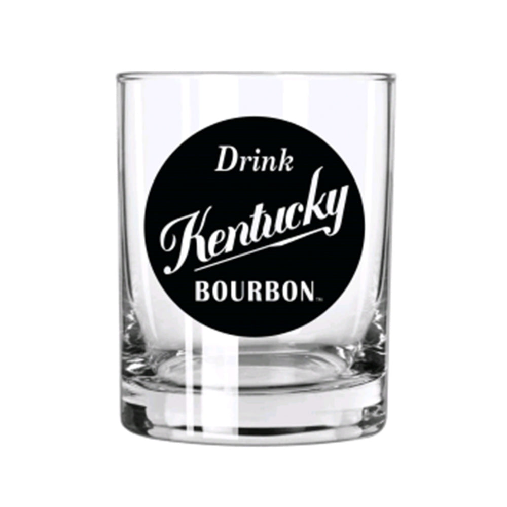 Kentucky Bourbon Trail Black Dot Rocks Glass