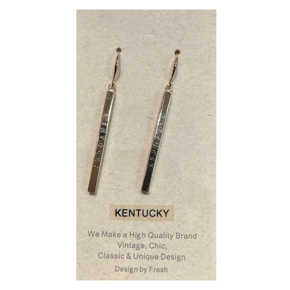 KY Silver Bar Earrings