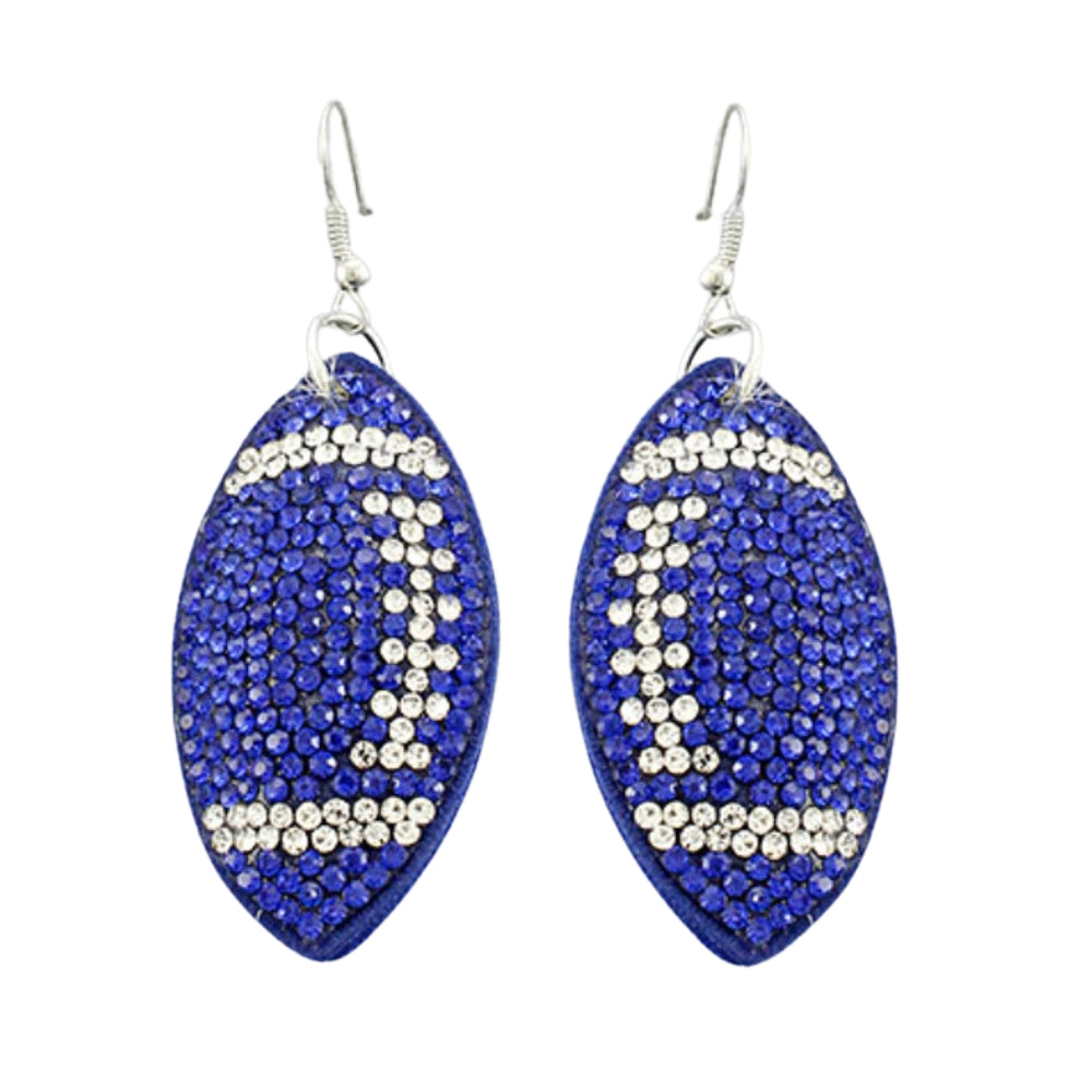 Kentucky Bling Football Earrings