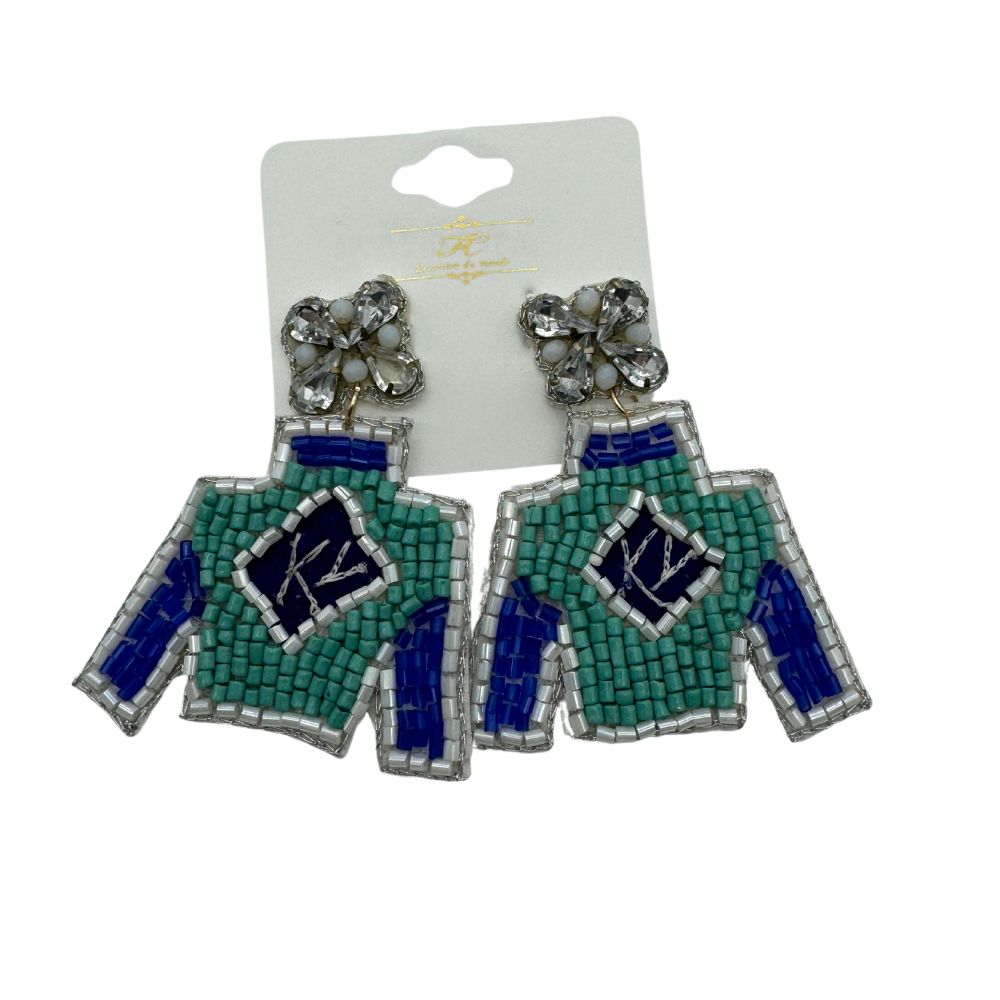 Jockey Silks Outfit Earrings