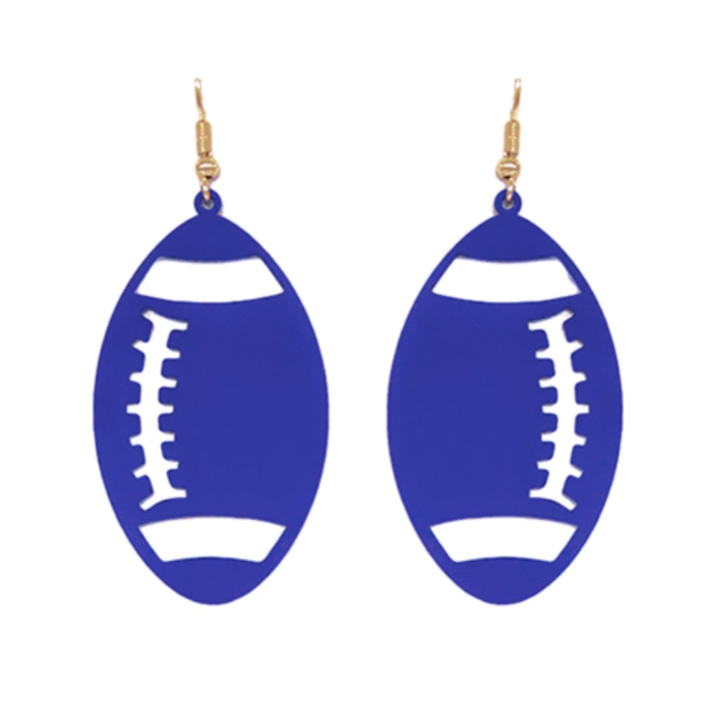 Royal Football Dangle Earrings