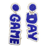 Game Day Beaded Drop Earrings