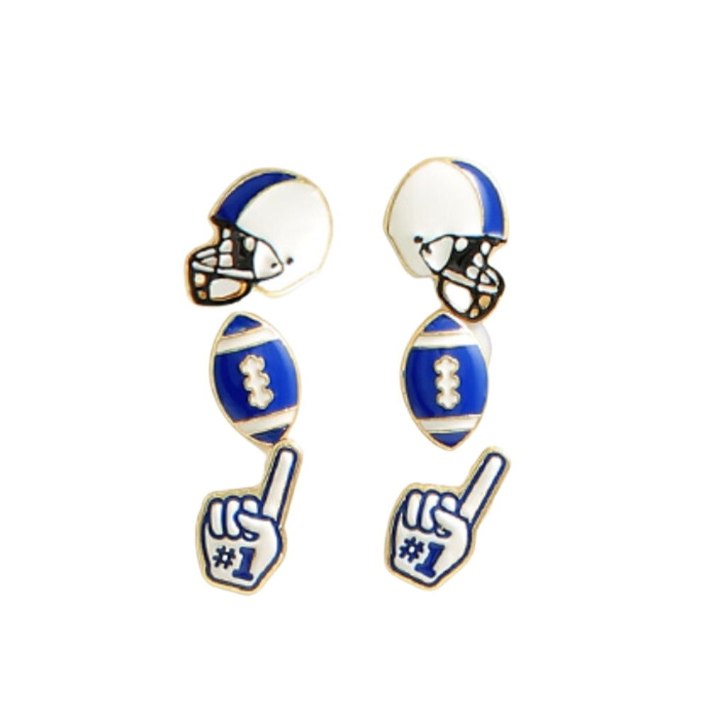 Football Icon Earrings (Pack of 3)