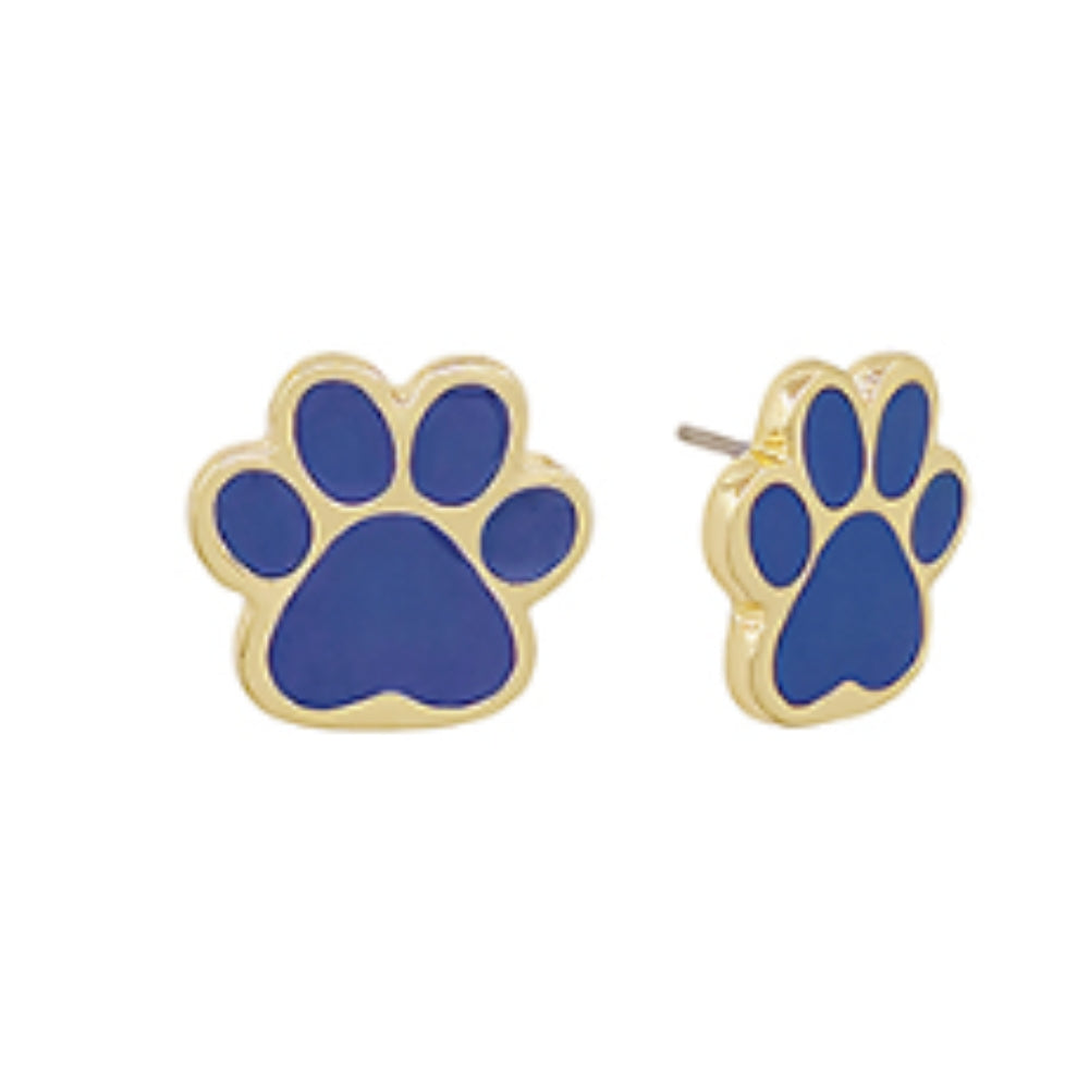 Paw Print Stud Earrings