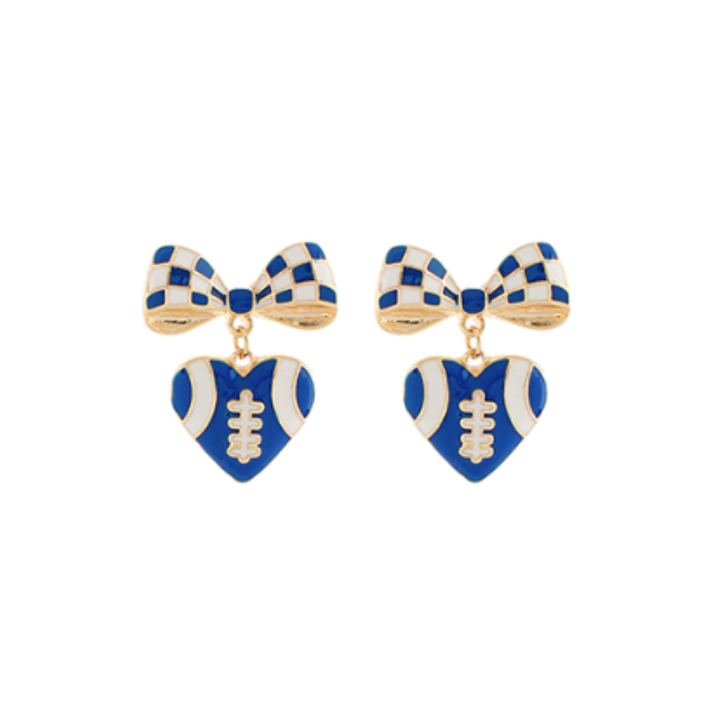 Royal Bow and Heart Earrings
