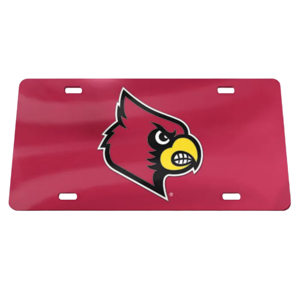 Louisville Cardinals Mascot Acrylic License Plate