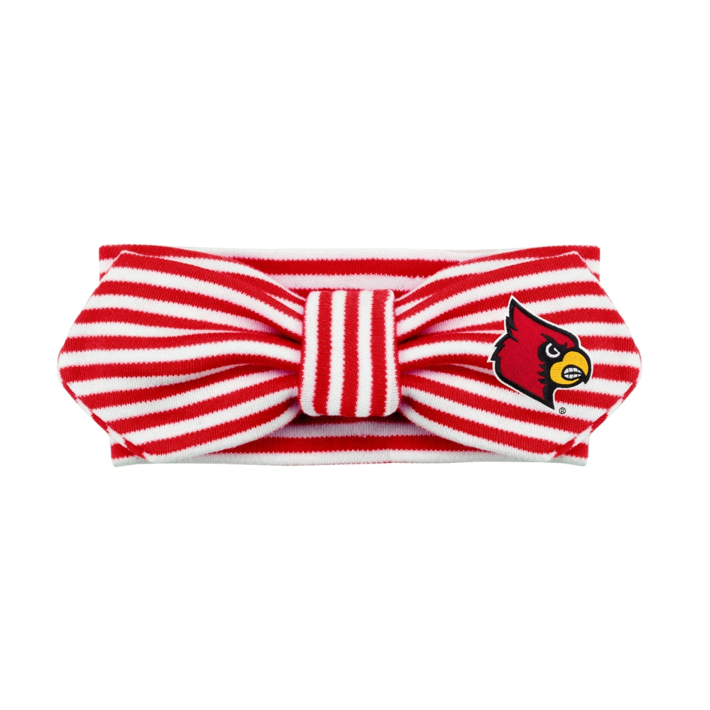 Louisville Cardinals Toddler Striped Knot Headband