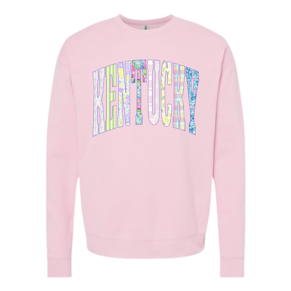 Kentucky Preppy Pattern Arch Crewneck