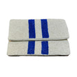 Royal/White Stripe Mini Clutch