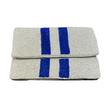 Royal/White Stripe Mini Clutch