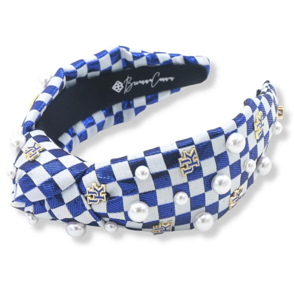 Kentucky Blue & White Checkerboard Logo Headband