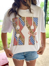 Red, White, Blue, and Leopard KY T-Shirt