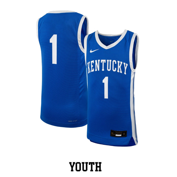 Youth Nike #1 Royal Kentucky Wildcats Icon Replica Basketball Jersey