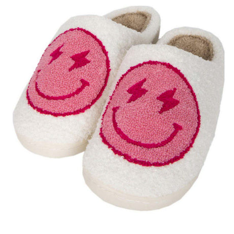 Smiley Face Lightning Slippers