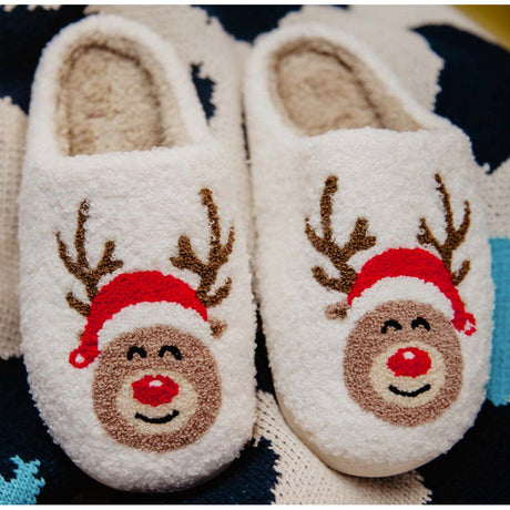 Reindeer Red Nose Slippers