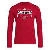 Adidas Louisville Cardinals Dunking Bird Pregame Long Sleeve Shirt