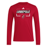 Adidas Louisville Cardinals Dunking Bird Pregame Long Sleeve Shirt