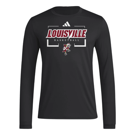 Adidas Louisville Cardinals Dunking Bird Pregame Long Sleeve Shirt
