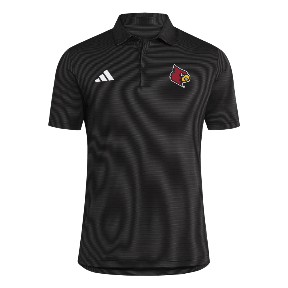Adidas Louisville Cardinals Ultimate Striped Polo