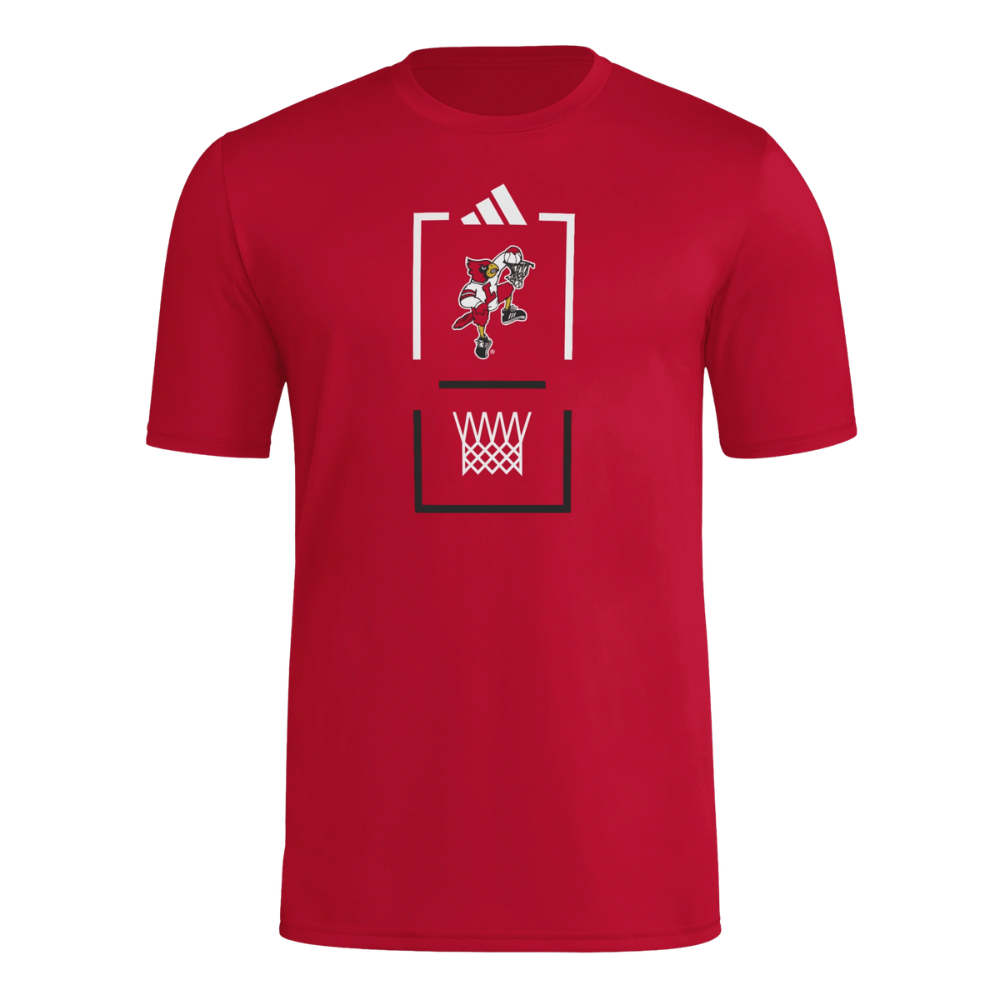 Adidas Louisville Cardinals Dunking Bird Pregame T-Shirt