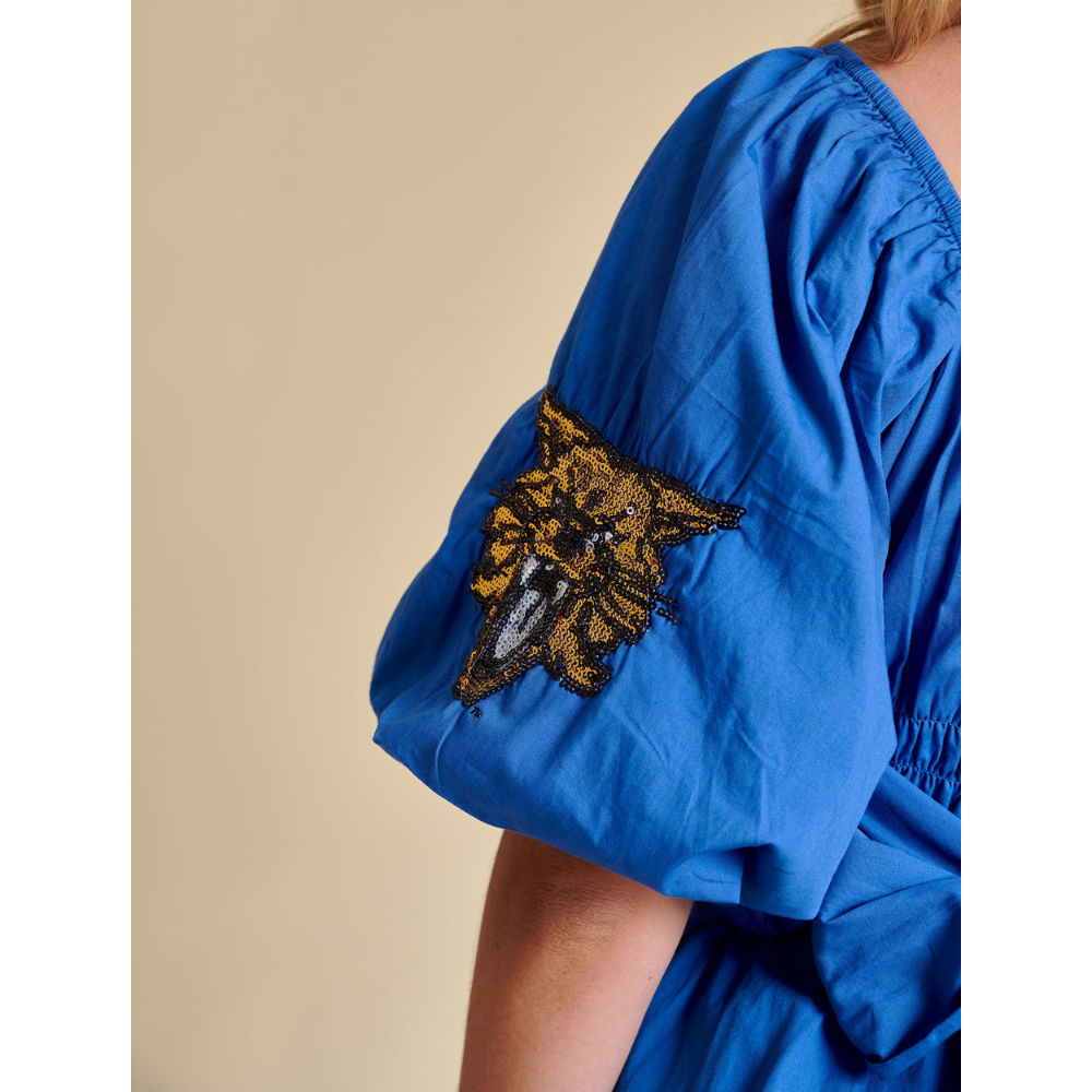 Wildcat Sequin Puff Sleeve Dress