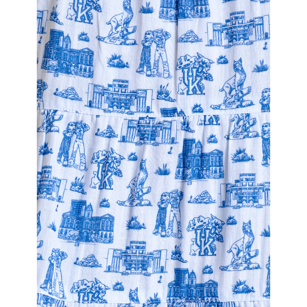 Kentucky Wildcat Infant Toile Puff Sleeve Onesie