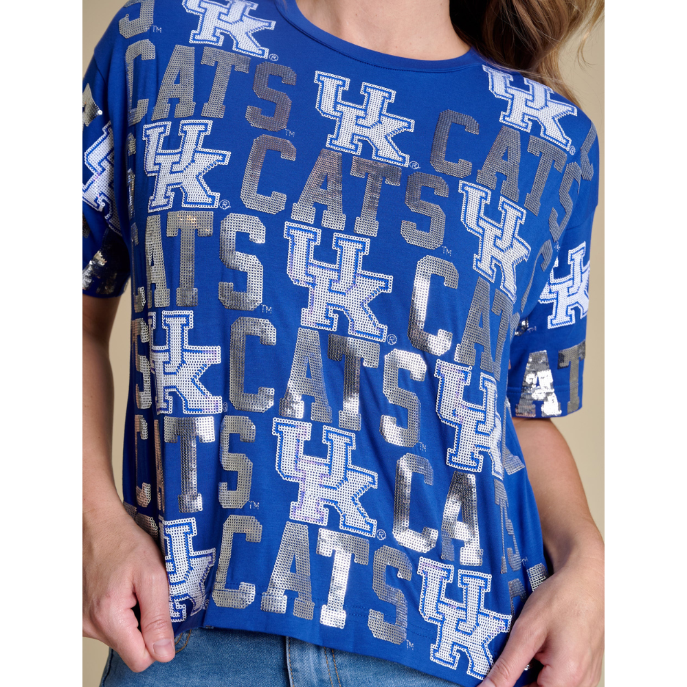 UK CATS Sequin Repeat T-Shirt
