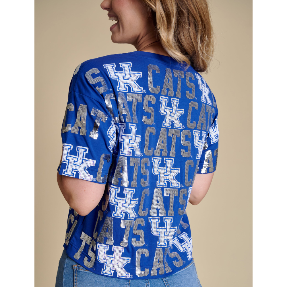 UK CATS Sequin Repeat T-Shirt