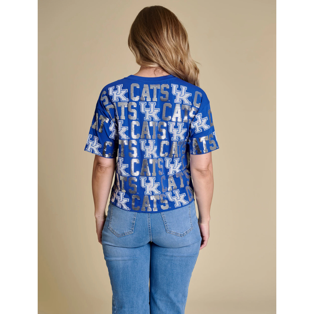 UK CATS Sequin Repeat T-Shirt