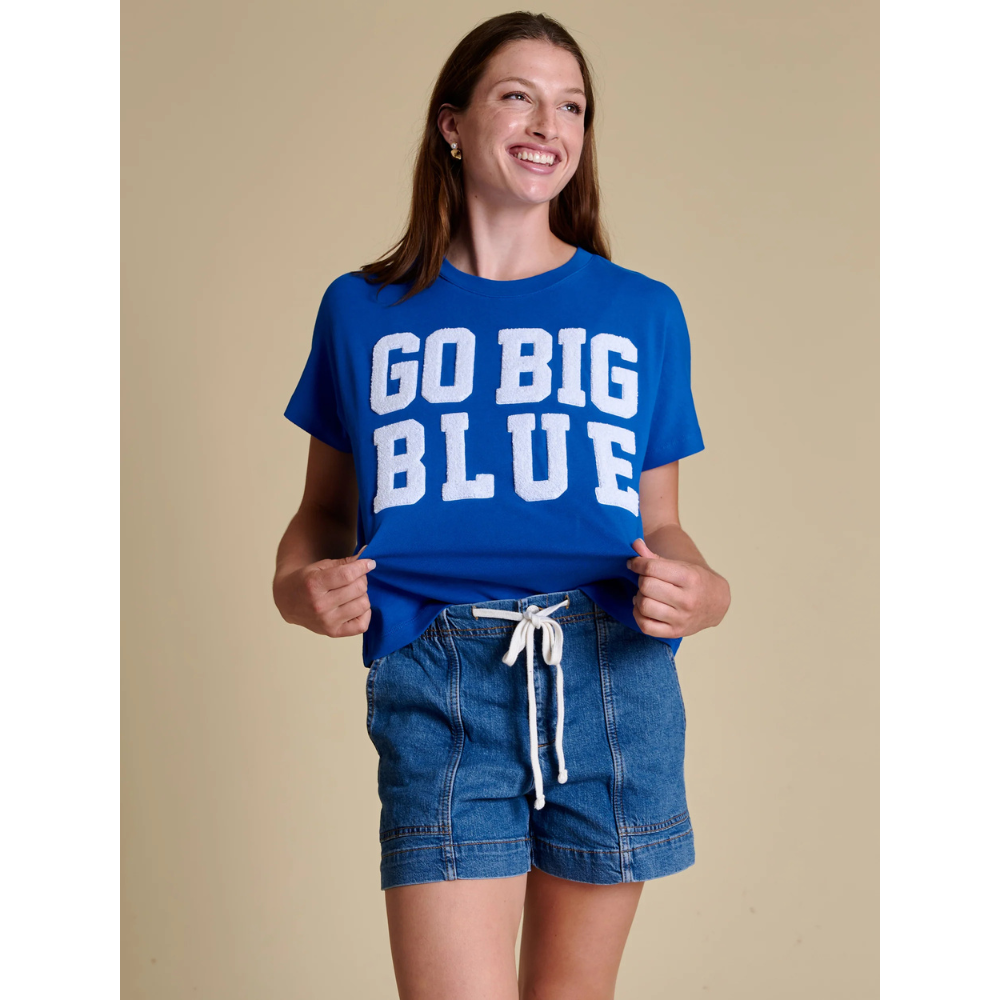 Kentucky Go Big Blue Boxy Chenille Shirt