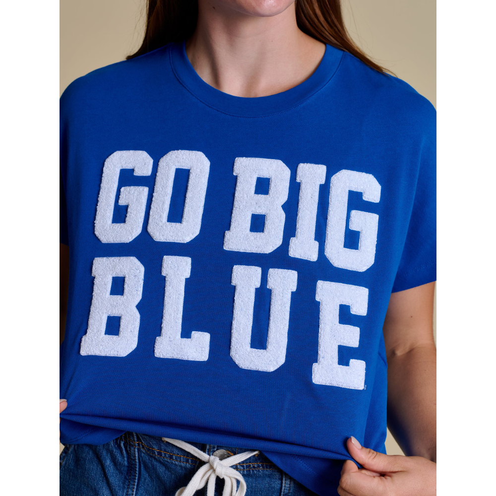 Kentucky Go Big Blue Boxy Chenille Shirt