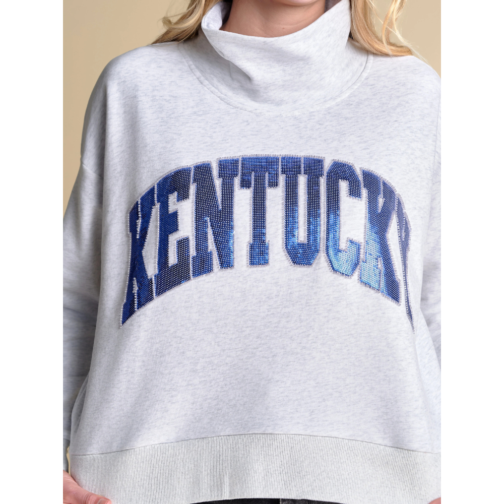 Kentucky Sequin Rewind Mockneck Sweatshirt